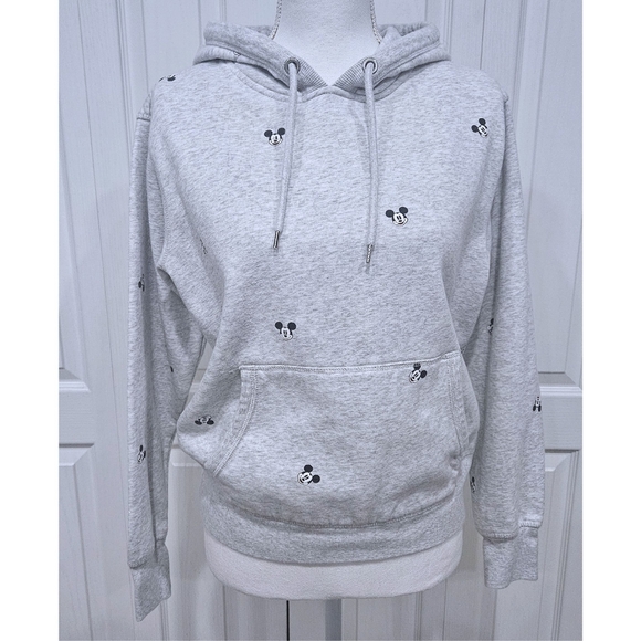 Disney Tops - DISNEY Mickey Mouse Gray Hoodie Women's Size Small